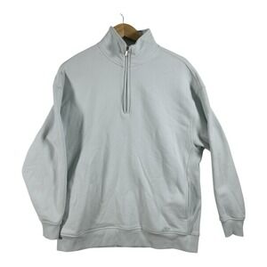 Athleta Forever Fleece Sweatshirt Oversized 1/4 Zip SIZE Médium Vera Mint